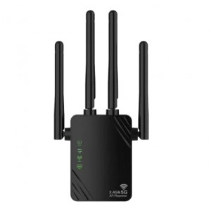 无线WIFI信号放大器穿墙王1200M双频全千兆端口无线网络扩展器